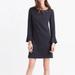 Madewell Dresses | Madewell M Charcoal Gray Cotton Blend Knit Long Bell Sleeve Mini Shift Dress | Color: Gray | Size: M