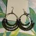 Urban Outfitters Jewelry | Nwt Boutique Triple Hoop Earrings With Blue Stones | Color: Blue/Gold | Size: Os