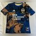 Adidas Shirts & Tops | Adidas Mls Seattle Sounders Kick Childhood Cancer Pre-Match Jersey Youth Sz: M | Color: Blue/Tan | Size: Mb