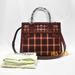 Burberry Bags | Nwt Burberry Burgundy Check Cotton Tote Crossbody | Color: Red | Size: Os