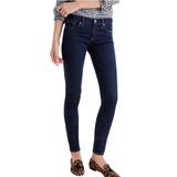 J. Crew Jeans | J. Crew 8" Toothpick Skinny Jeans 27 4 Dark Wash Classic Rinse Mid Rise Stretch | Color: Blue | Size: 27