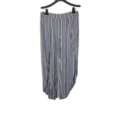 Free People Pants & Jumpsuits | Free People Gray & White Striped Rayon Palazzo Pants Split Legs | Color: Gray | Size: 8