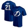 Men's Brayden Point Blue Tampa Bay Lightning Authentic Stack Name & Number T-Shirt