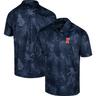 Men's Colosseum Navy Illinois Fighting Illini Palms Team Polo