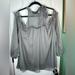 Torrid Tops | Like New Torrid Cold Shoulder Silver Sheer Top With Lining Size 1x | Color: Gray/Silver | Size: 1x