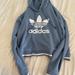Adidas Tops | Adidas Cropped Hoodie! | Color: Blue | Size: L