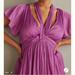 Anthropologie Dresses | Anthropologie Deep V-Neck Vibrant Mini Dress Purple Silky Cutout Sz 4 | Color: Purple | Size: 4