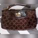 Coach Bags | Coach Madison Optic Art Sateen Top Handle Oversized Pouch | Color: Brown | Size: 9"W X 5.5"H X 3"D