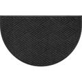 Diamonds Indoor/Outdoor Half Round Door Mat by WaterHog in Charcoal