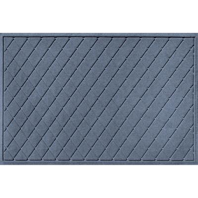WaterHog Argyle Indoor/Outdoor Door Mat by Bungalow Flooring in Bluestone (Size 3'W X 5'L)