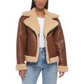 Levi's Jackets & Coats | Levi's Faux Leather Trucker Jacket - Brown | Color: Brown | Size: L