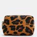 Coach Bags | Coach Small Boxy Cosmetic Case With Leopard Print | Color: Black/Brown | Size: 6”(L)X3.75”(H)X3.75”(W)