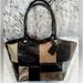 Coach Bags | Coach Bleecker Patch Leather Bag! Black, Brown, Silver, Gold! Euc | Color: Black/Brown | Size: Approximately 18” X 18”