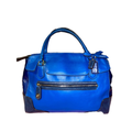 Coach Bags | Coach Poppy Colorblock Leather Flap Satchel (Coach F25073) | Color: Blue | Size: 12" (L) X 9 1/4" (H) X 5 1/2" (W