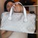 Gucci Bags | Authentic Gucci Silver On Silver “Gg” Canvas Hand Bag! | Color: Silver | Size: Os
