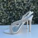 Nine West Shoes | Nine West Women's Tiff Heeled Sandal | Color: Silver/White | Size: 7