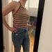 American Eagle Outfitters Tops | Nwt American Eagle Striped Cropped Halter Tank | Color: Green/Pink | Size: Xs