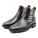 Burberry Shoes | Burberry Vintage Check Detail Leather Chelsea Boots 40.5 (7.5 Us) $950 | Color: Black | Size: 7.5