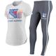Damen Concepts Sport Weiß/Anthrazit New York Rangers Sonata T-Shirt und Leggings-Set