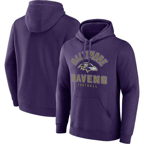 Lila Baltimore Ravens Between the Pylons Pullover Hoodie für Herren