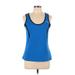 Fila Sport Active Tank Top: Blue Activewear - Women's Size Large