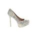 Steve Madden Heels: Ivory Brocade Shoes - Women's Size 8 1/2