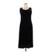 R&M Richards Casual Dress - Slip dress: Black Solid Dresses - Women's Size 14 Petite