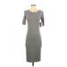 Lularoe Casual Dress - Midi: Gray Dresses - Women's Size X-Small