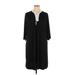 Cuddl Duds Casual Dress: Black Dresses - Women's Size X-Large