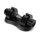 GYMAX Fitness Dumbbells, 2.5kg-12.5kg Single Dumbbell with Tray, Body Workout Weight Lifting Training Equipment for Home Gym (Black)