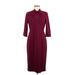 Donna Morgan Casual Dress - Shirtdress: Burgundy Dresses - Women's Size 6