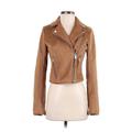 Abercrombie & Fitch Faux Leather Jacket: Brown Jackets & Outerwear - Women's Size X-Small