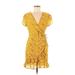 Lea & Viola Casual Dress: Yellow Dresses - Women's Size Medium