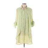 Halston Heritage Casual Dress - Shirtdress: Green Dresses - Women's Size 8