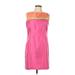 Victoria Holley Casual Dress - Shift: Pink Color Block Dresses - Women's Size 10