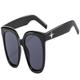 YGDBFB88 Sunglasses Trendy Fashionable Black Visor Women's Sunglasses Men's Personality Trendy Driving Sunglasses Outdoor Sunglasses Sunglasses Unisex (Color : A, Size : A)