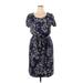 ELOQUII Casual Dress: Blue Floral Motif Dresses - Women's Size 14 Plus