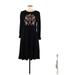 Ann Taylor LOFT Active Dress - Midi: Black Floral Motif Activewear - Women's Size 8