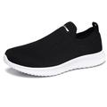 2024 New Men Womens Slip on Trainers Comforble Walking Shoes with Memory Foam Breathable Sport Casual Shoes Lightweight Walk Running Sneakers Sales Silver