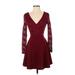 Windsor Cocktail Dress - Fit & Flare: Burgundy Dresses - Women's Size Small