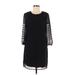 Calvin Klein Cocktail Dress - Shift: Black Grid Dresses - Women's Size 6