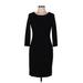 Calvin Klein Cocktail Dress - Bodycon: Black Chevron/Herringbone Dresses - Women's Size 6