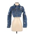 Shein Denim Jacket: Blue Jackets & Outerwear - Women's Size Small