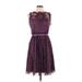 Hitherto Casual Dress - A-Line: Purple Dresses - New - Women's Size 12