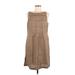 J.Jill Casual Dress - Shift: Brown Dresses - Women's Size Medium Petite