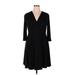 Torrid Casual Dress - Wrap: Black Solid Dresses - Women's Size 1X Plus