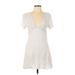 LA Hearts Casual Dress - Mini: Ivory Polka Dots Dresses - Women's Size Large