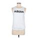Adidas Active Tank Top: White Activewear - Women's Size Medium