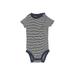 Just One You Made by Carter's Short Sleeve Onesie: Gray Stripes Bottoms - Size 6 Month