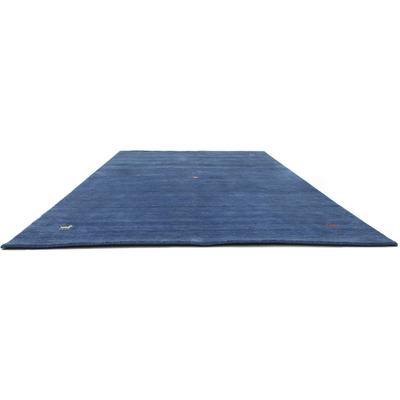 Wollteppich MORGENLAND "GABBEH SAHARA", blau, B:170cm H:18mm L:240cm, Wolle, Teppiche, reine Schurwolle, Uni Tiermotiv, Wohnzimmer Image